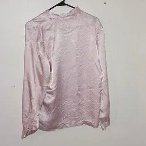 Colormates | Tops | Colormates Silk Light Purple Button Up Tie Knot ...